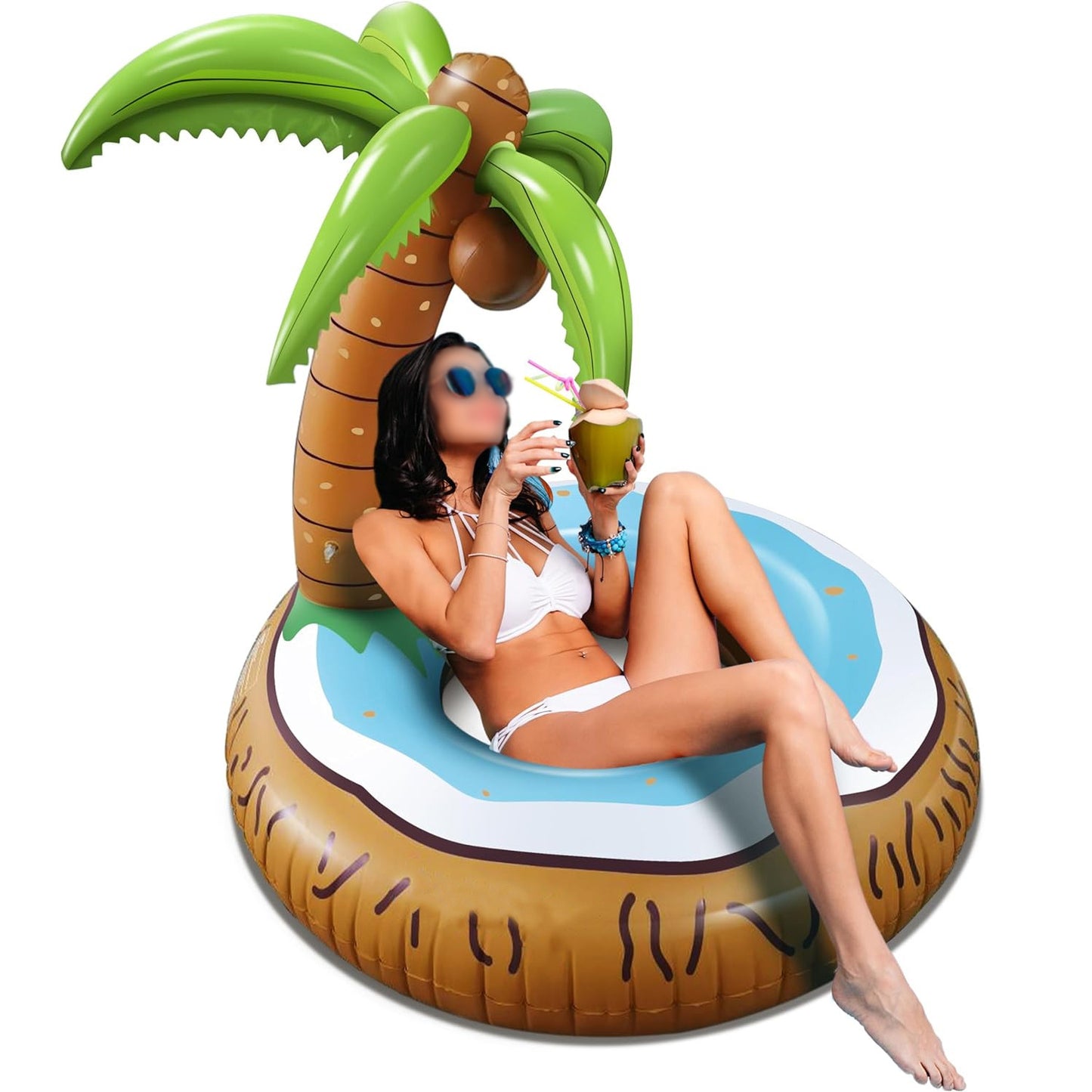 # Coconut Tree-Shaped Inflatable Floating Recliner