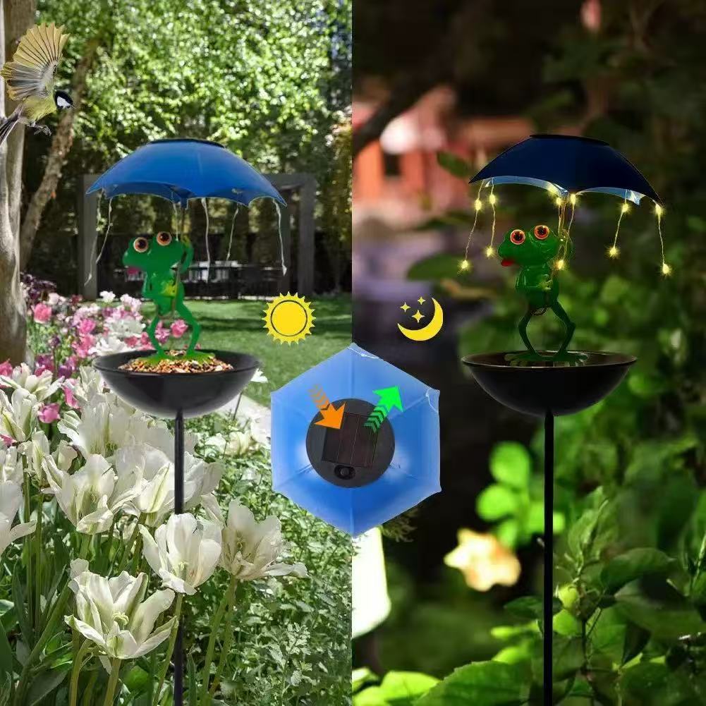 # Solar-Powered Frog Bird Feeder