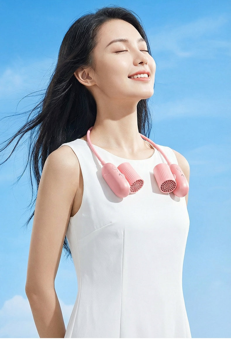 # Adjustable Wide-Angle Neckband Portable Fan