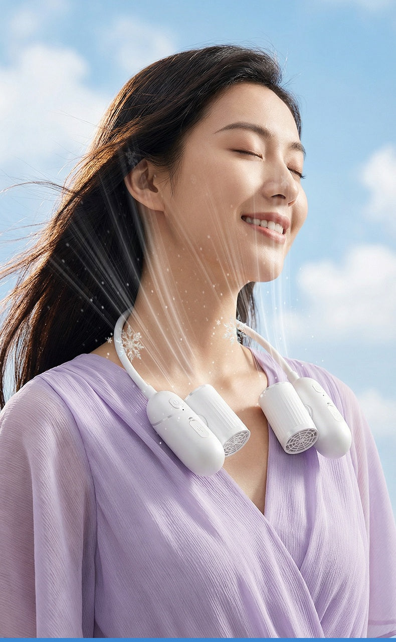 # Adjustable Wide-Angle Neckband Portable Fan