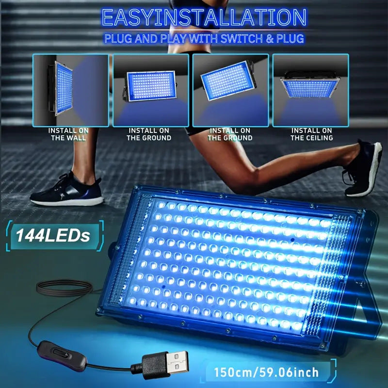 # 144-LED Full Blue Light Tanning Lamp