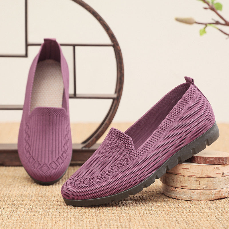 Women's Cloth Shoes with Flyknit Mesh Upper