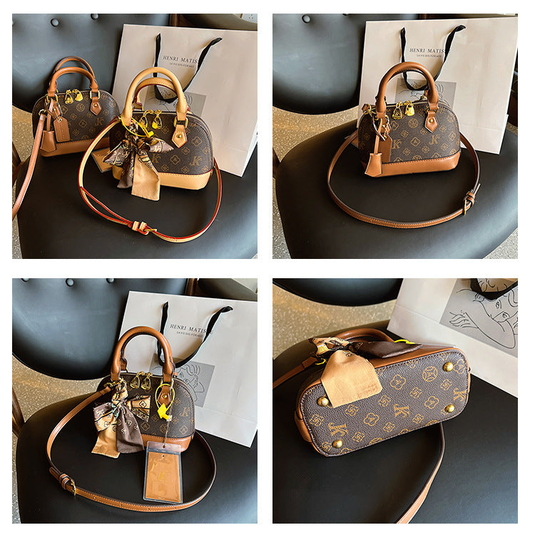 Monogram Letter Shell Bag