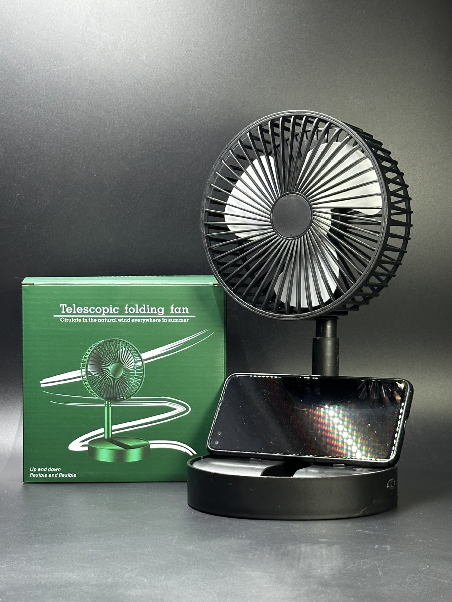 # Multifunctional Folding Telescopic Desktop Fan