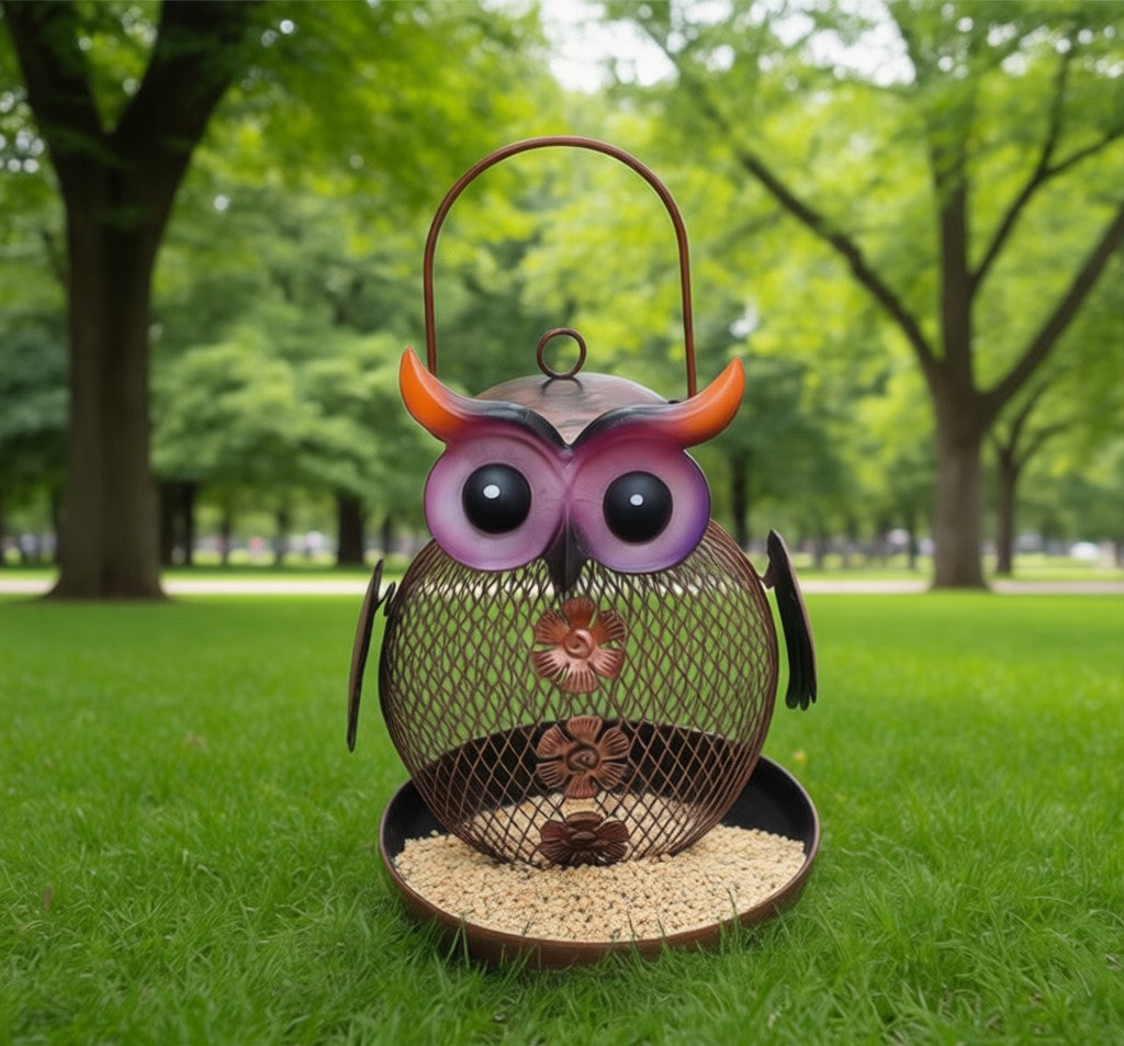 # Hanging Owl-Shaped Bird Feeder