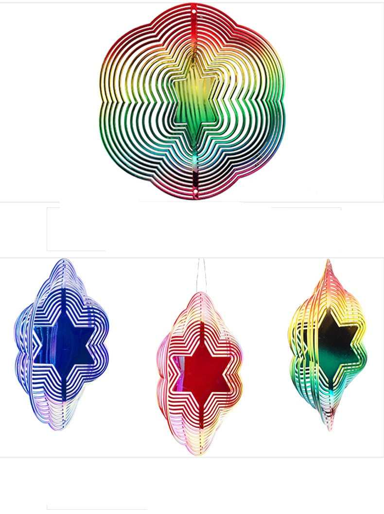 # Hexagonal Colorful 3D Bird Repellent Windmill