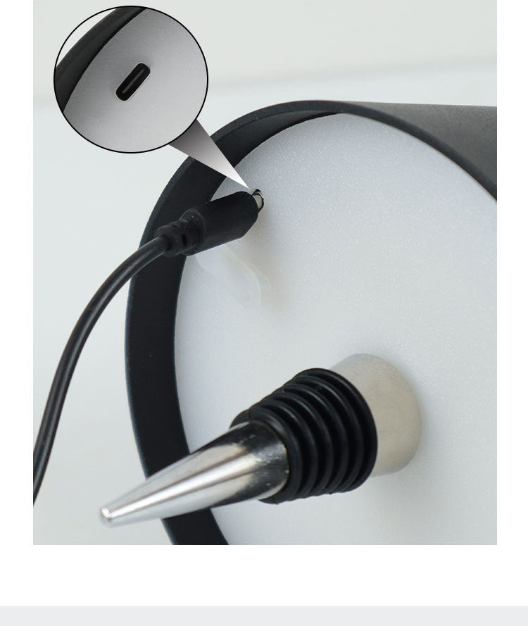 LED Ambient Table Lamp with Insert-Type Wine Bottle Design