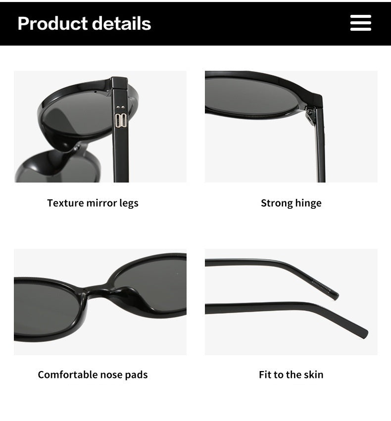 **Women's Brown Oval Frame Sunglasses with UV Protection**