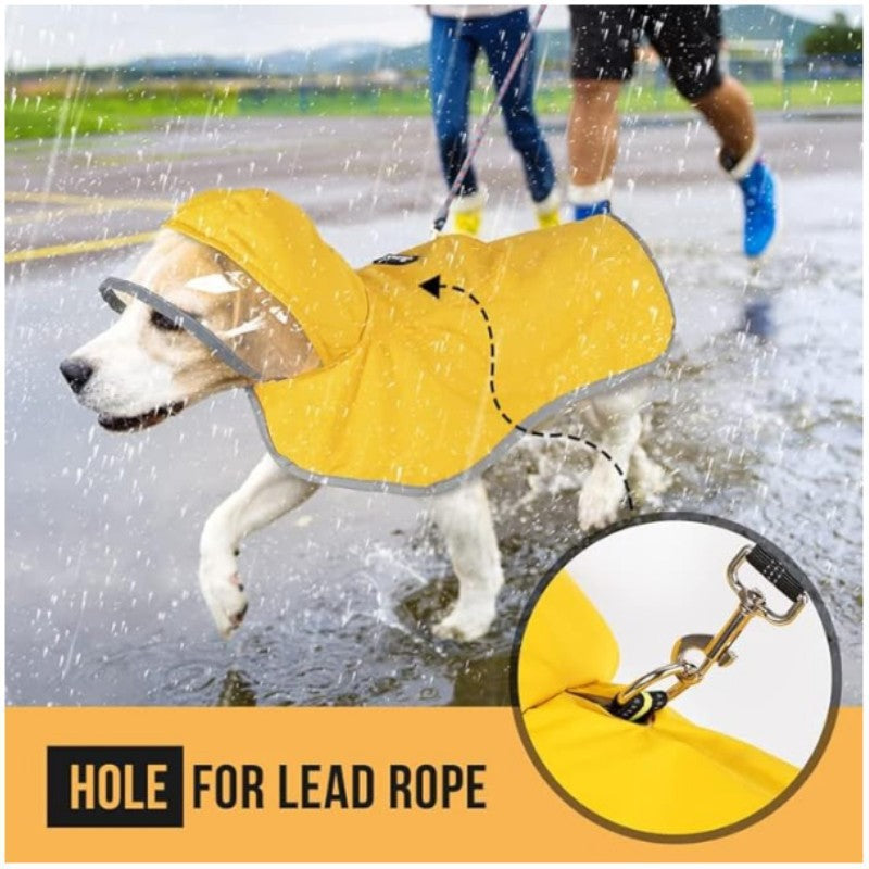 # Hooded Double-Layer Dog Raincoat