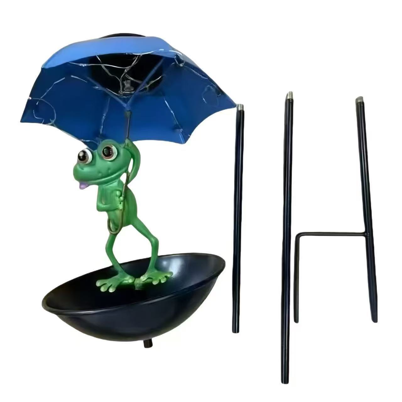 # Solar-Powered Frog Bird Feeder