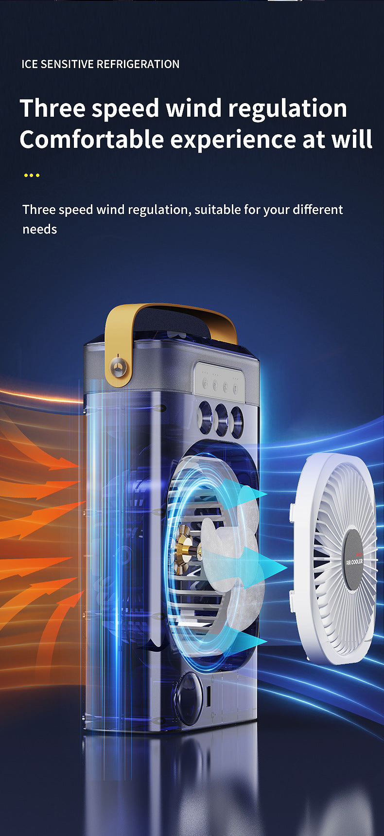 # Three-Hole Spray Desktop Air Cooler