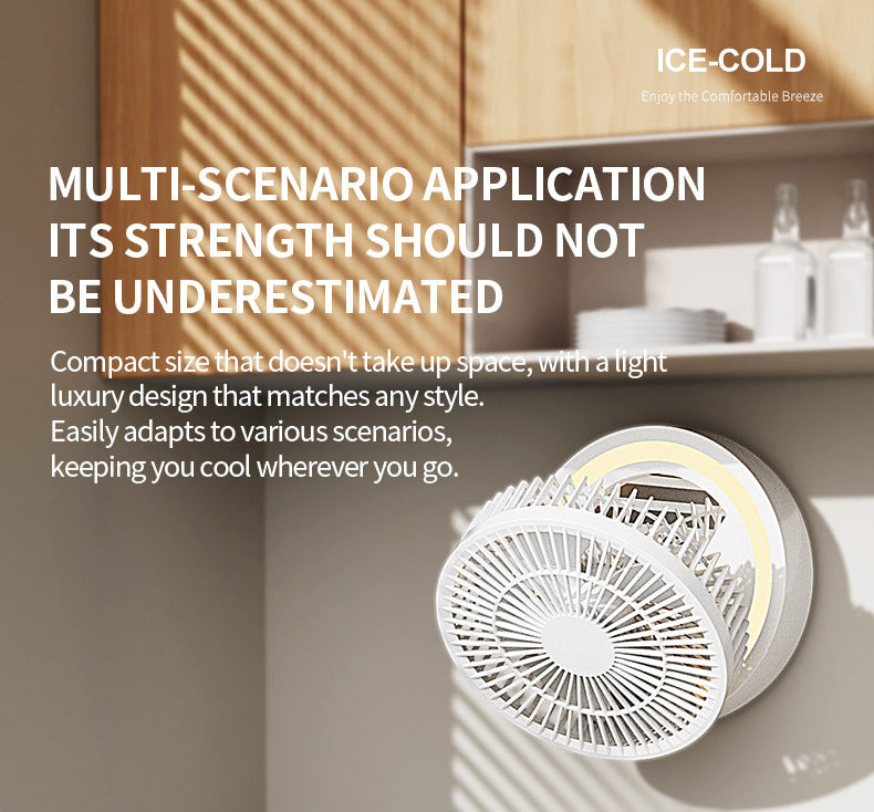 # Foldable Desktop Rechargeable Fan with Mirror