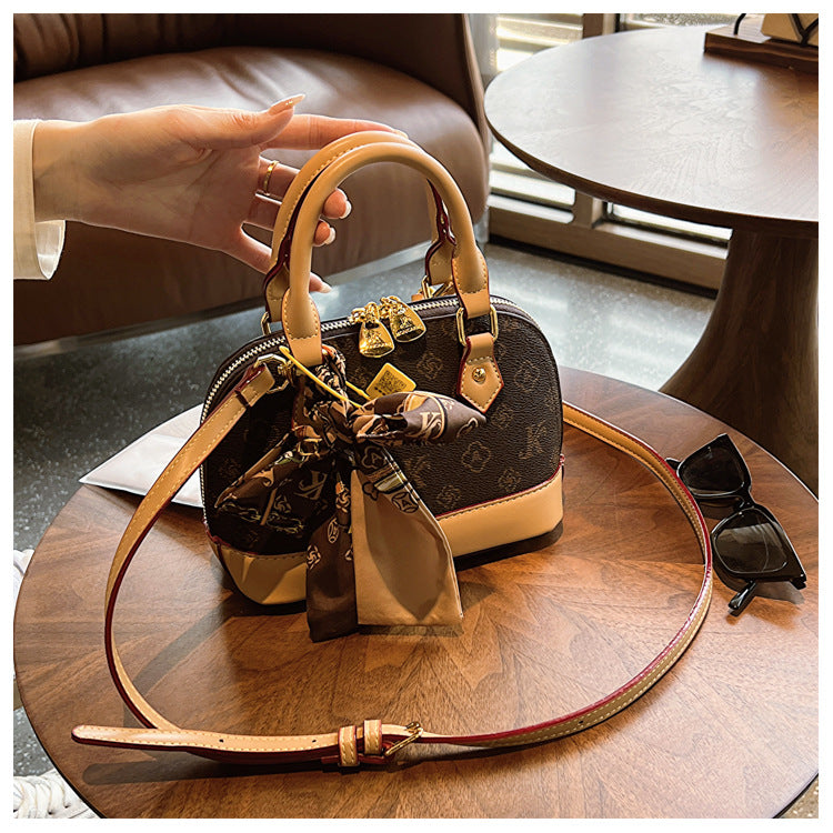 Monogram Letter Shell Bag