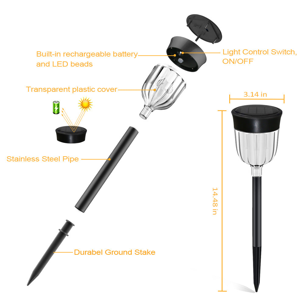 # Solar-Powered Ground-Plug Lawn Landscape Light