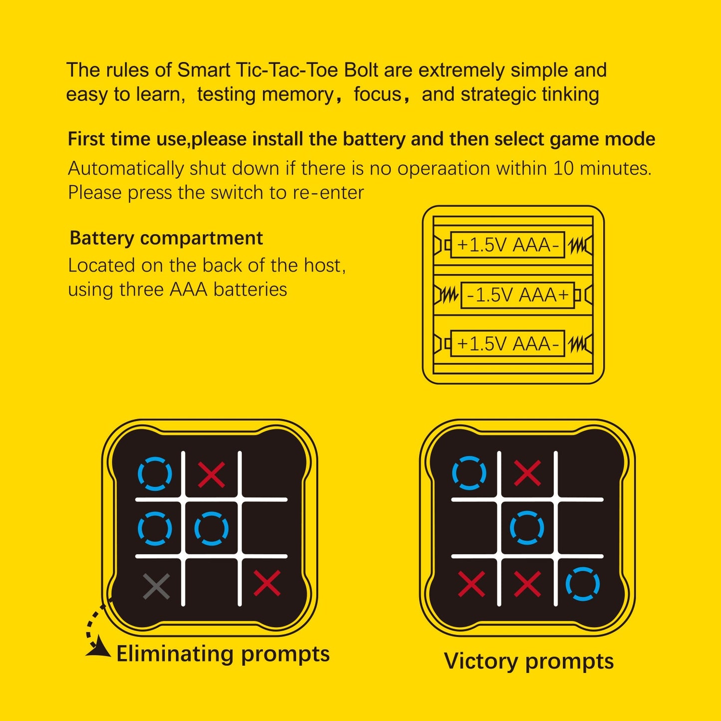 **Tic-Tac-Toe Electronic Game Machine (4-in-1 Educational Toy)**