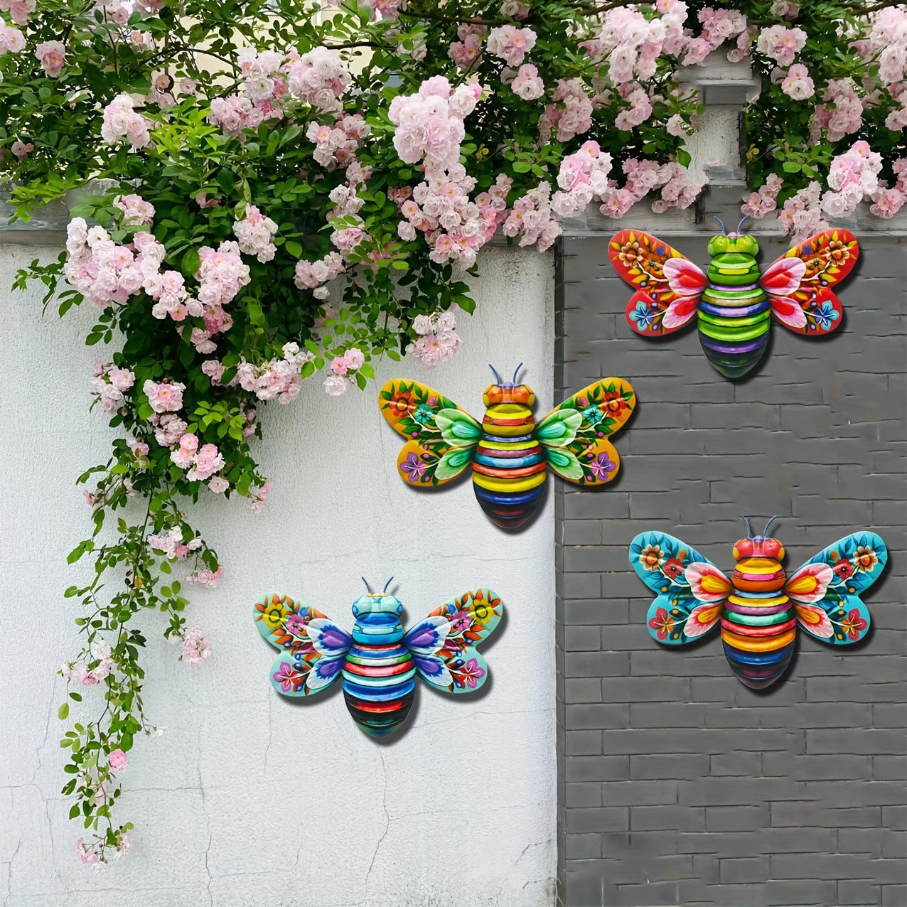# Wrought Iron Bee Window and Patio Decorative Hanging Piece