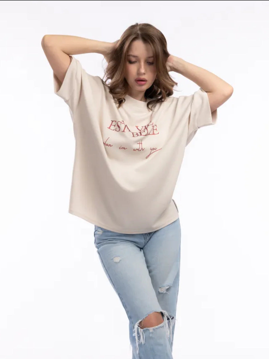 Casual and Versatile 100% Cotton Short-Sleeve T-Shirt
