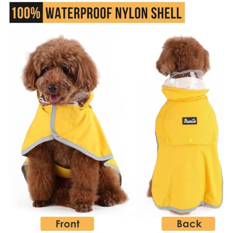 # Hooded Double-Layer Dog Raincoat