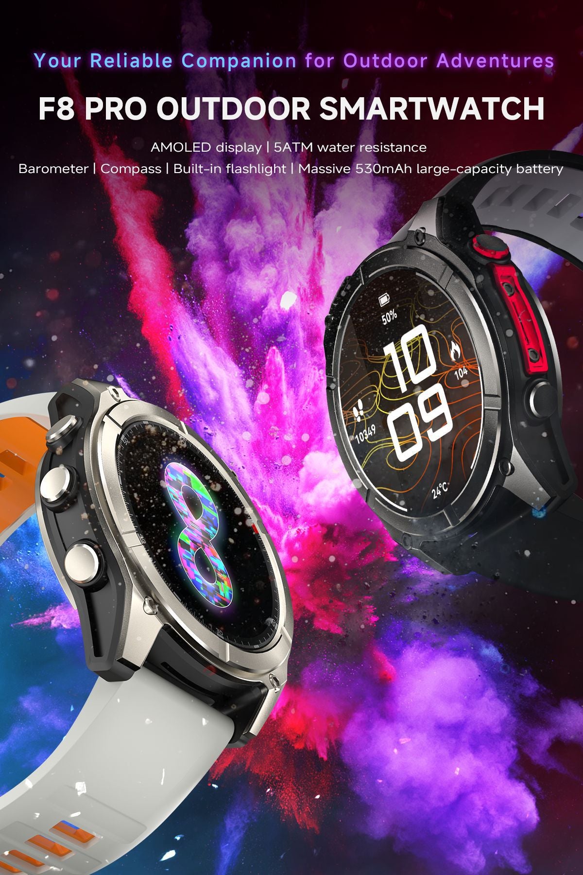 # F8 Pro Outdoor Multifunctional Smartwatch