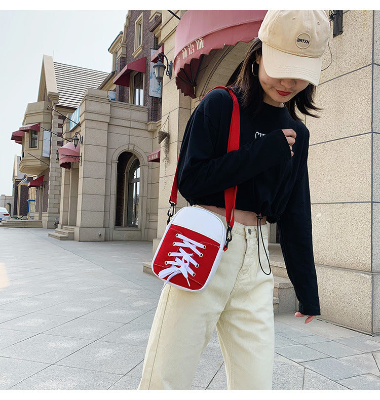 Patchwork Canvas Crossbody Bag for Women
