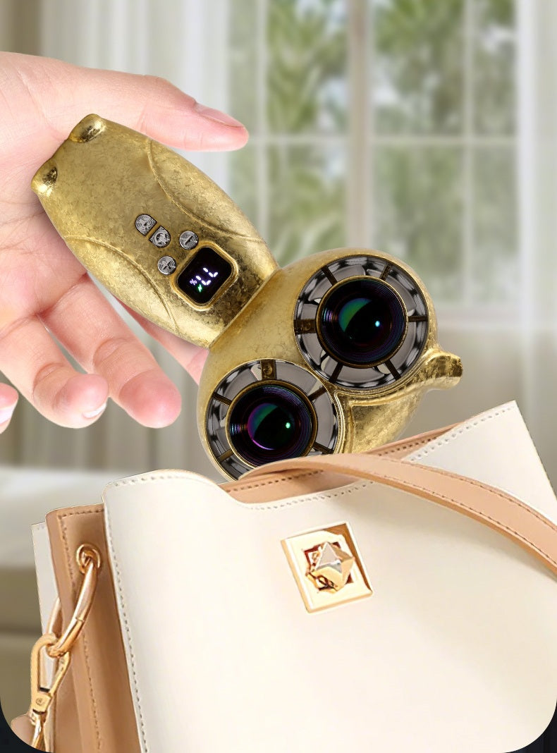# Owl-Shaped Dual-Turbine Handheld Fan