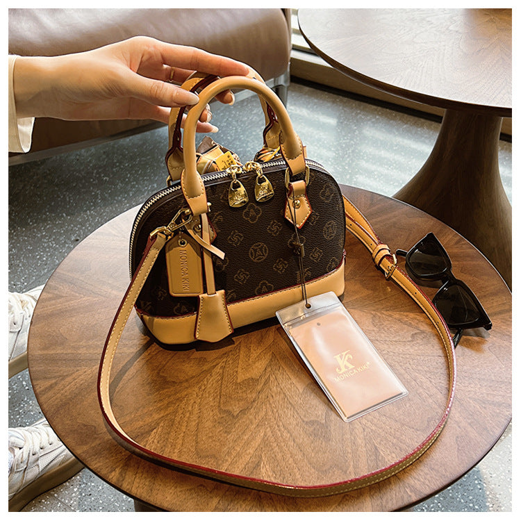 Monogram Letter Shell Bag