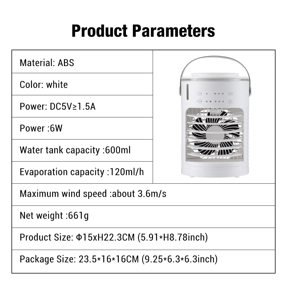 # Water-Cooled Spray Desktop Air Cooler