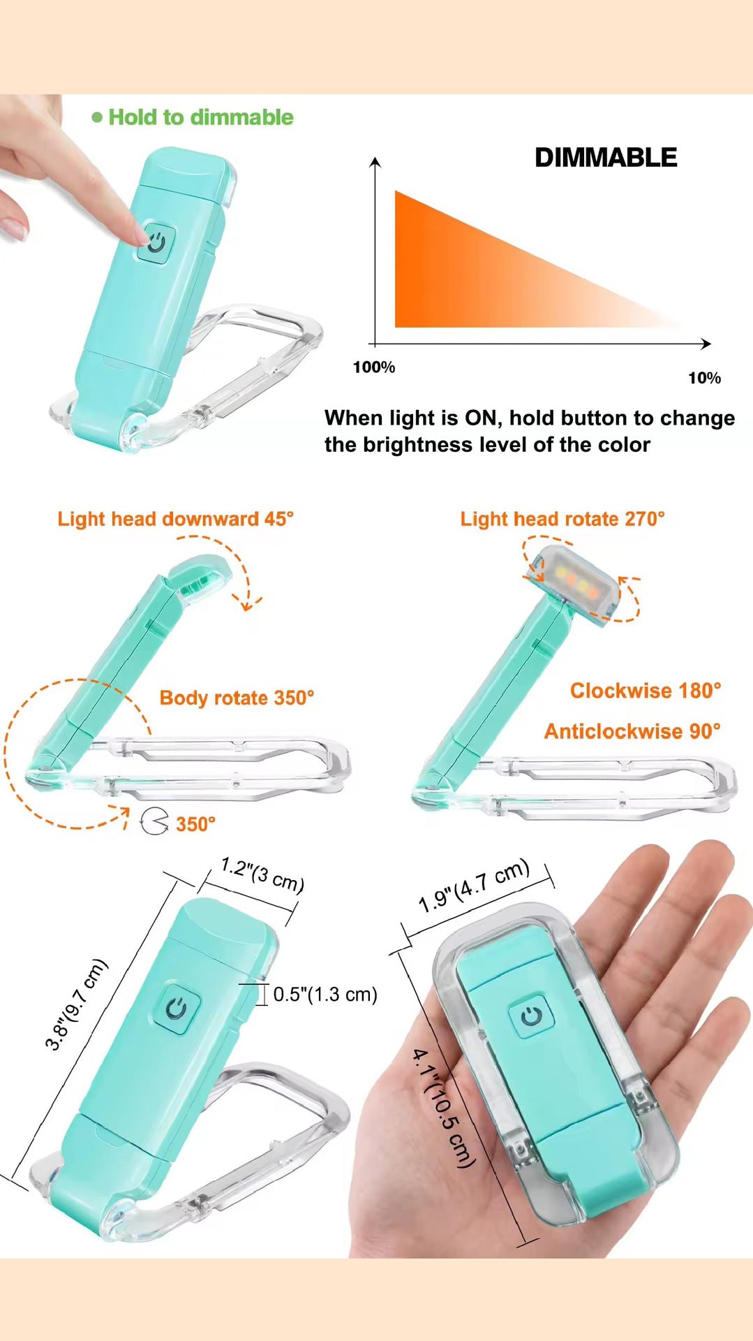 # USB Rechargeable Clip-on Reading Lamp