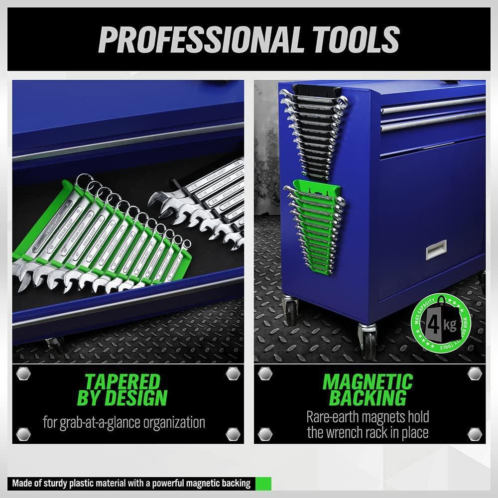 # 12-Slot Magnetic Wrench Organizer