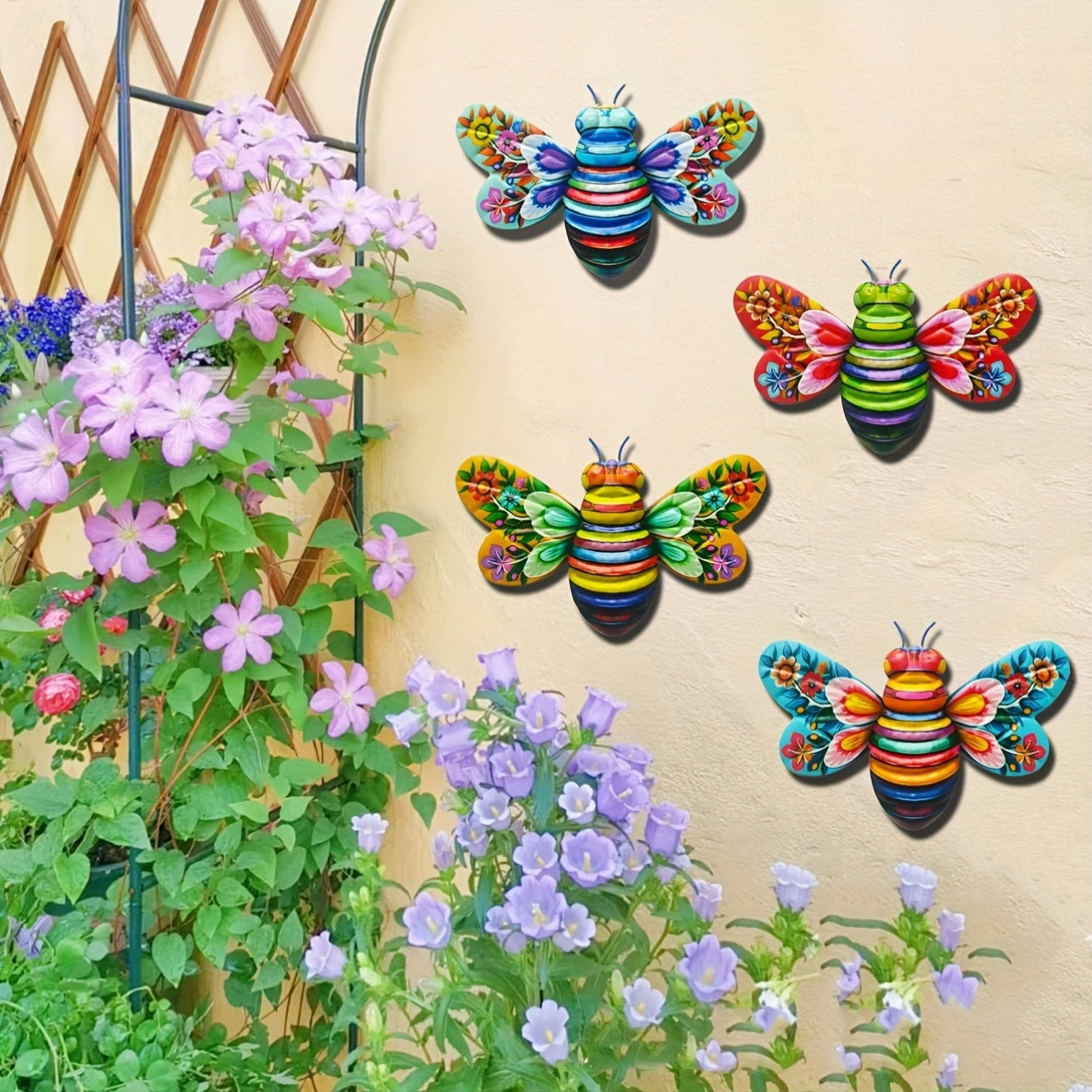 # Wrought Iron Bee Window and Patio Decorative Hanging Piece