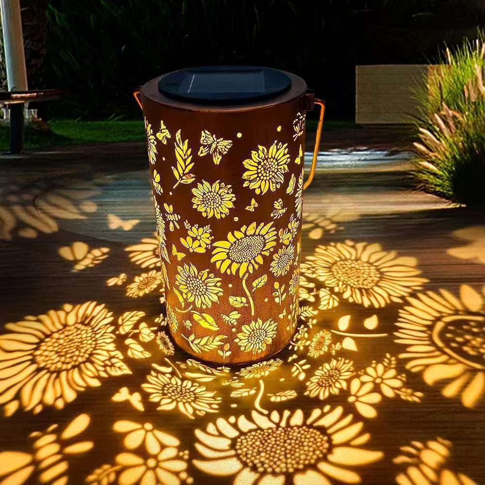 # Sunflower Iron Solar Garden Light