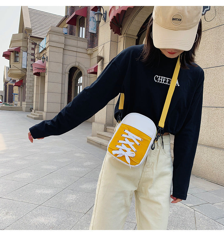 Patchwork Canvas Crossbody Bag for Women