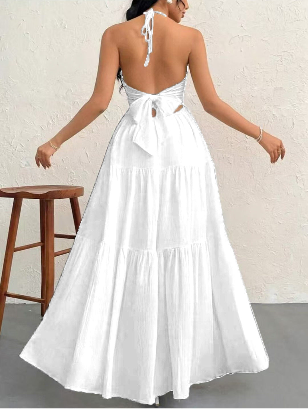 # Off-Shoulder Waist-Defining Dress