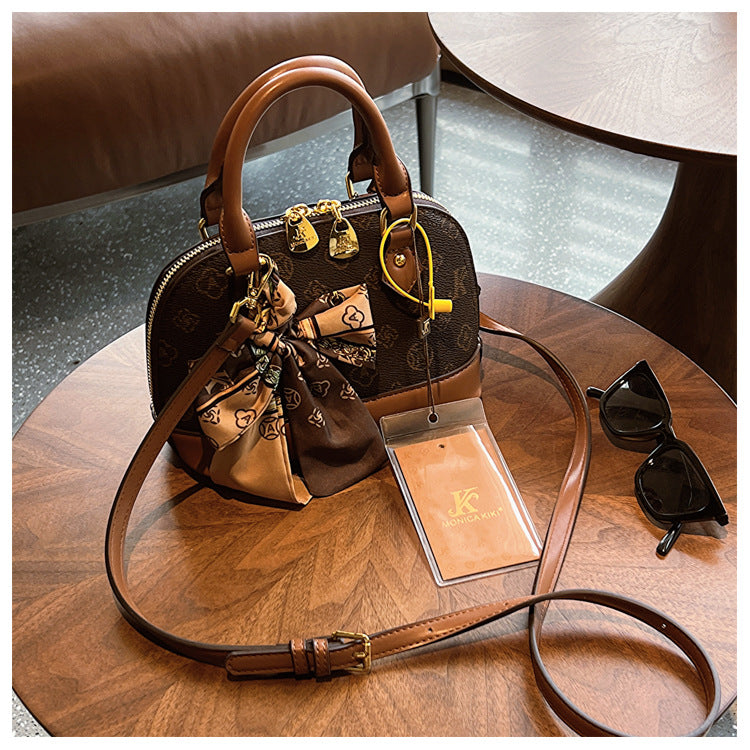 Monogram Letter Shell Bag