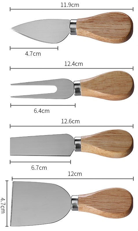 4-Piece Cheese Knife Gift Set
