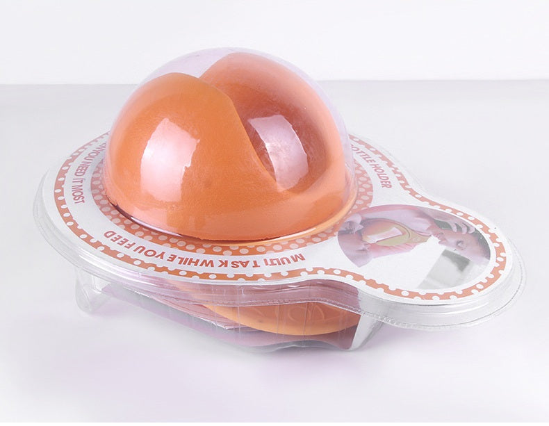 Hands-free silicone bottle holder for breastfeeding
