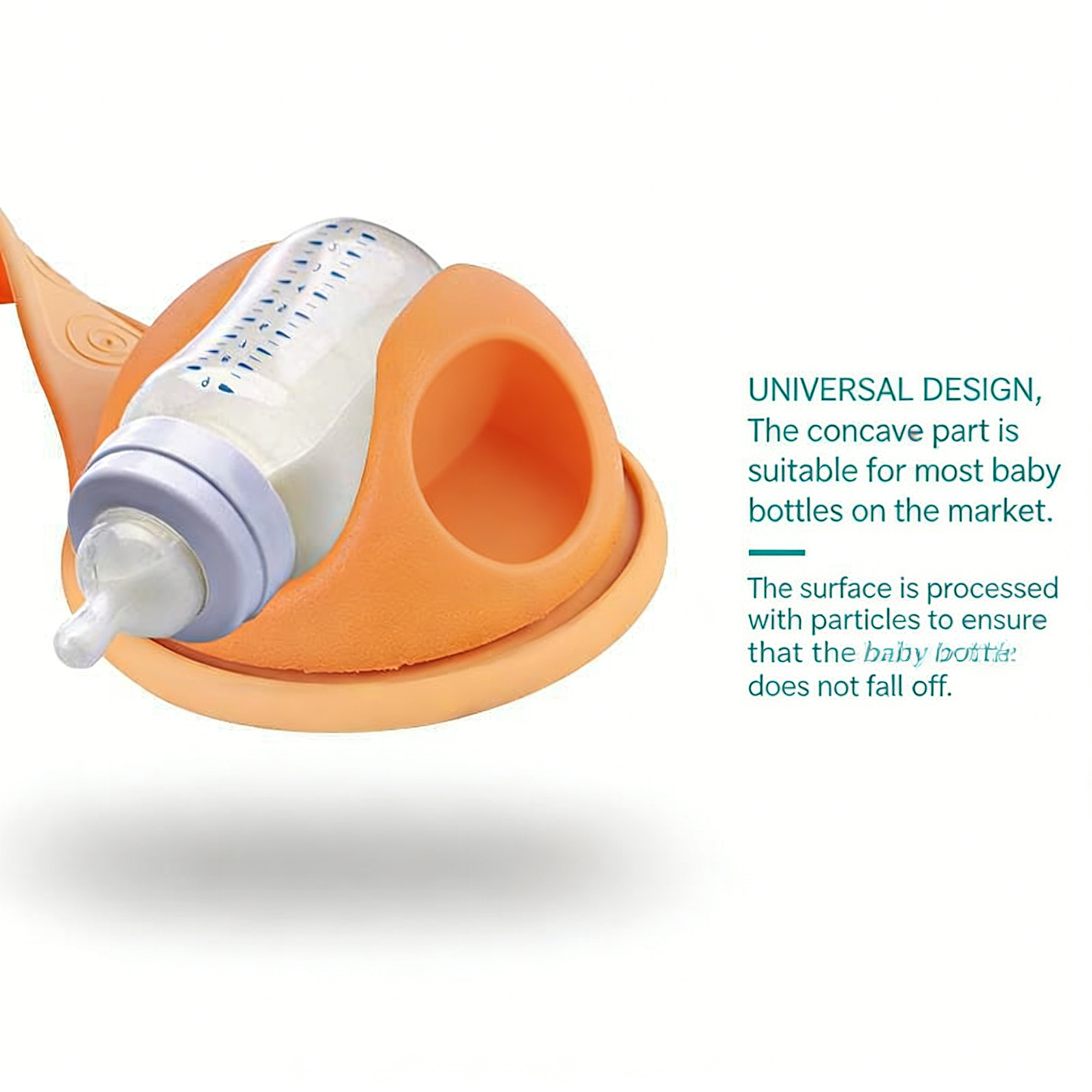Hands-free silicone bottle holder for breastfeeding