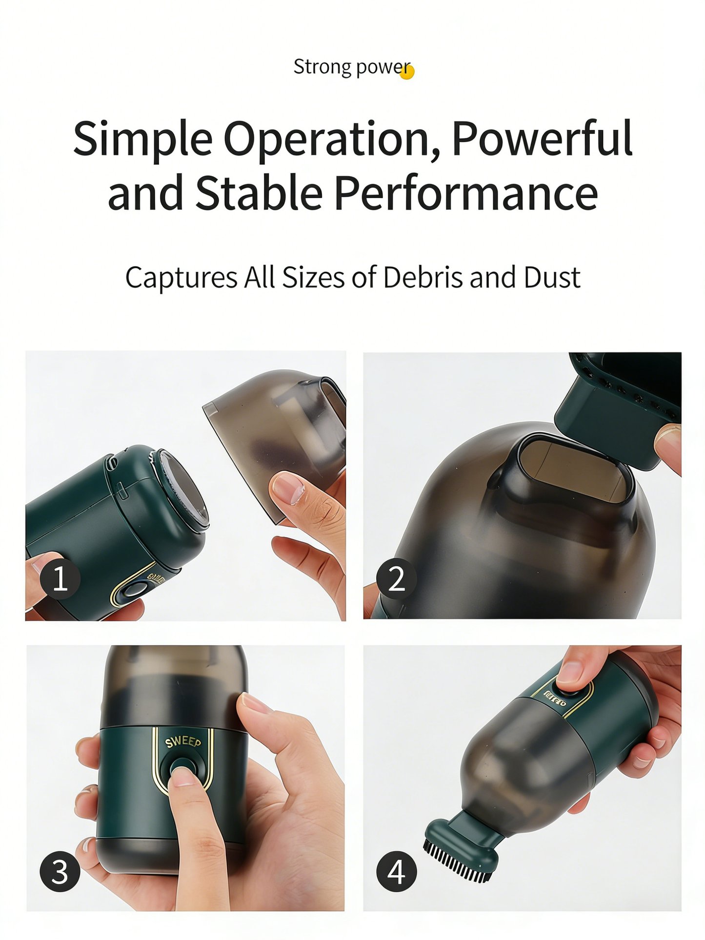 Portable Cordless Desktop Vacuum Cleaner