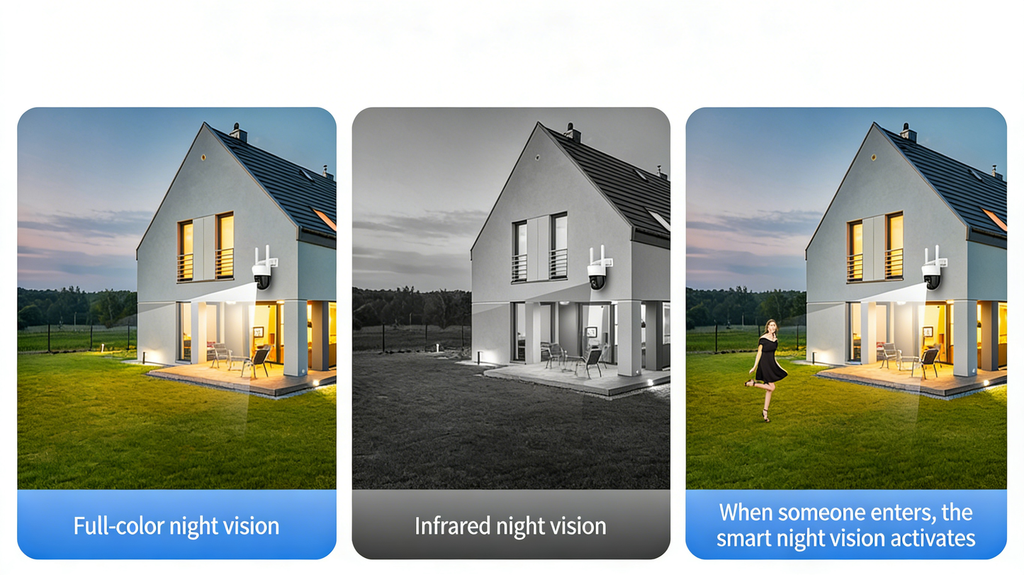 Indoor/Outdoor Home Surveillance Camera with Wireless WIFI