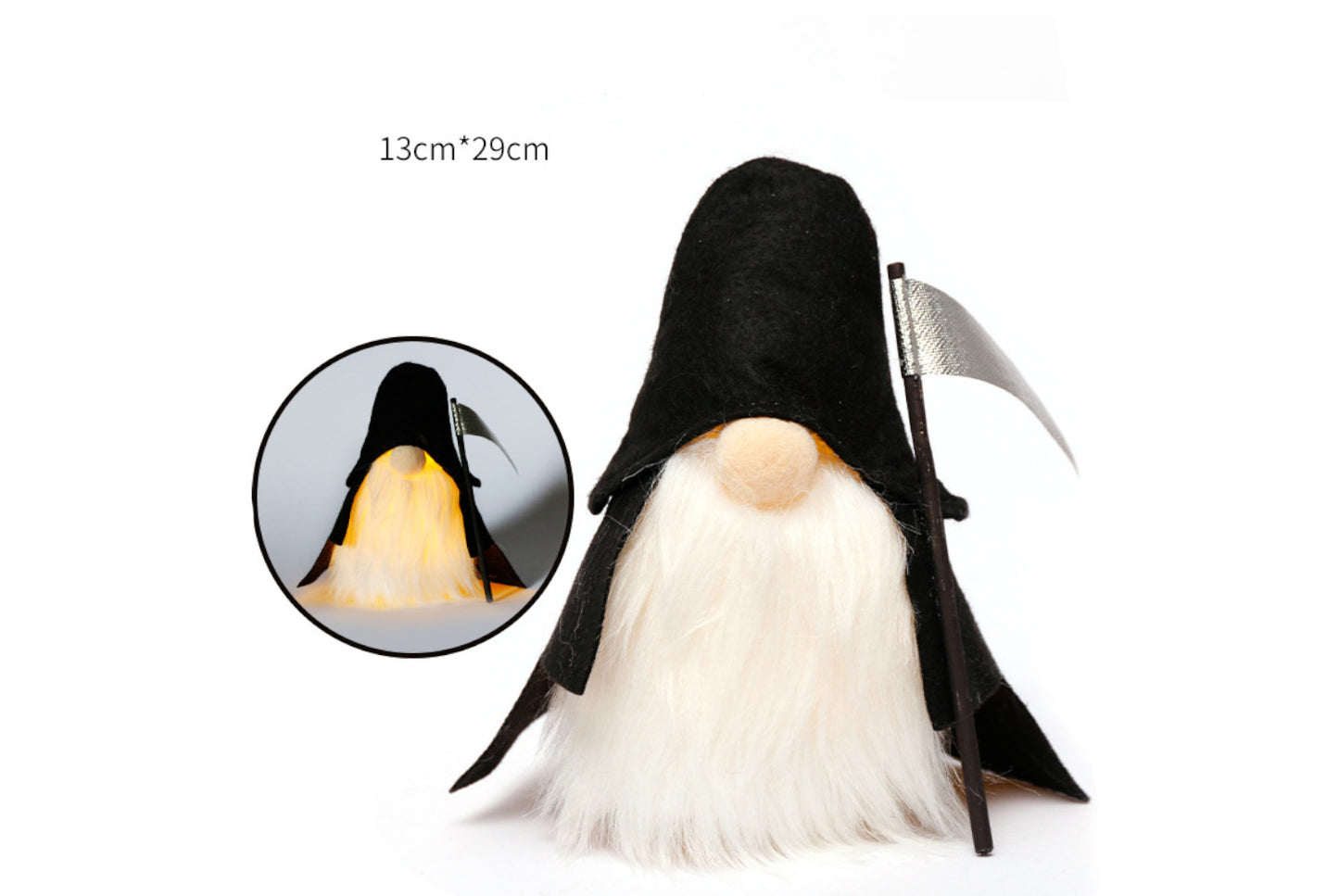 **Halloween Pirate Color-Changing Lights Faceless Old Man Doll Ornament**