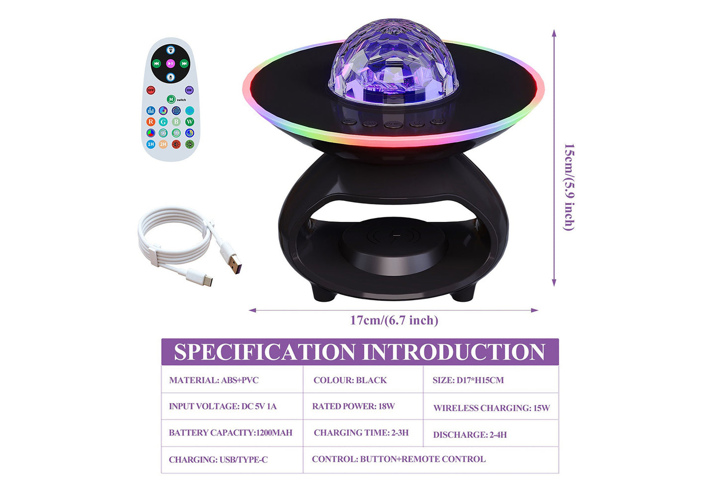 Bluetooth speaker-RGB audio atmosphere light