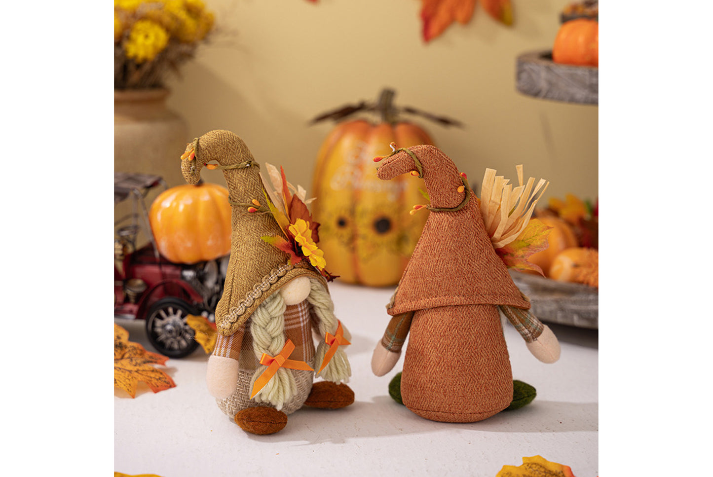 Thanksgiving Decorations, Standing Faceless Doll Gnome Figurine