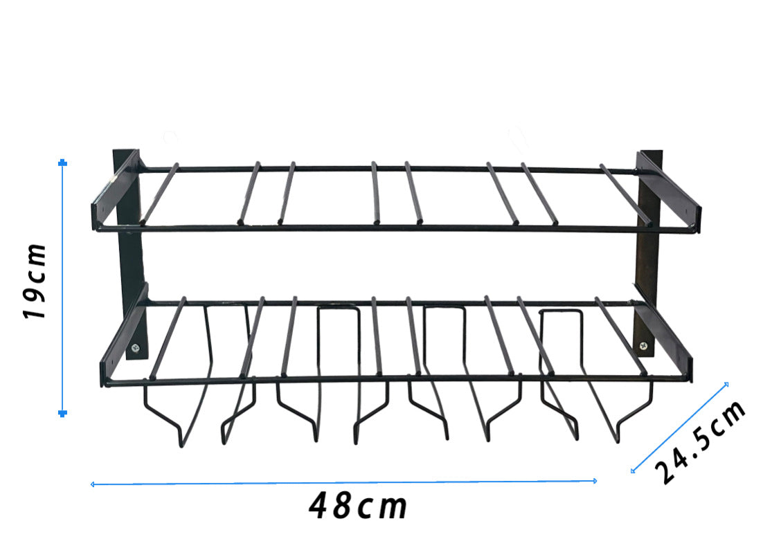 # Wall-Mounted Wrought Iron Wine Rack