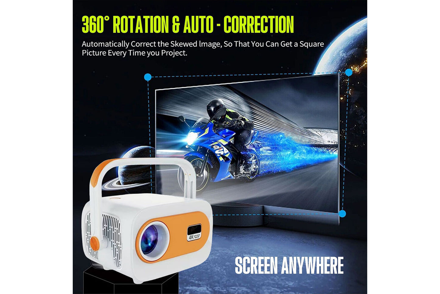 **JY325 Android 4K Projector Portable Smart Home Theater**(UK plug)
