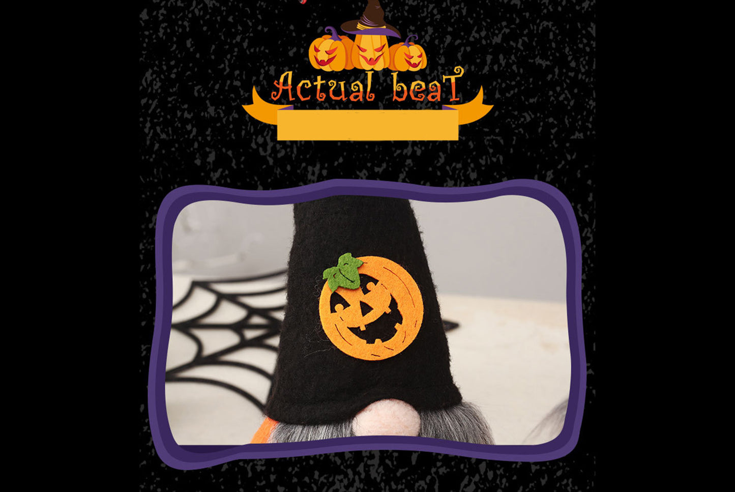 **Halloween Wizard Hat Faceless Old Man Doll Ornament**