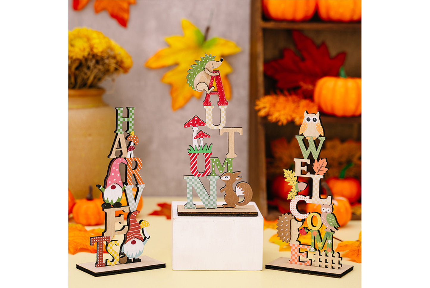 Harvest Season Wooden Decorative Ornaments