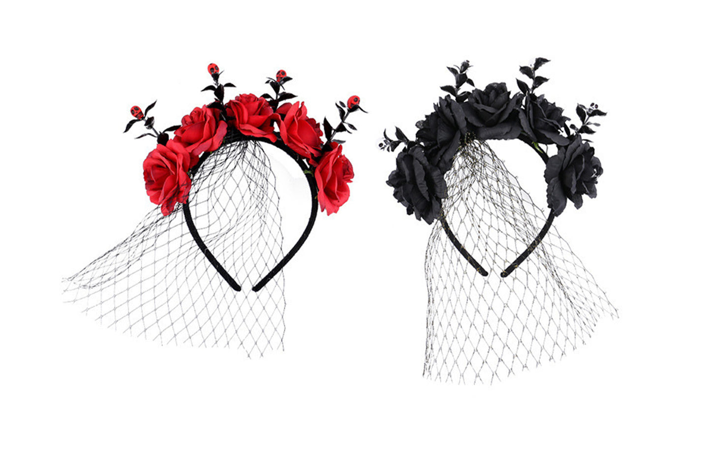 Halloween Mesh Rose Headband