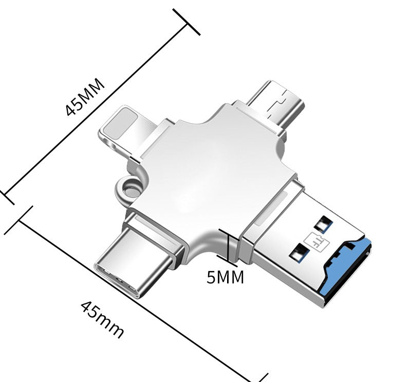 # 4-in-1 Multifunctional Metal Card Reader