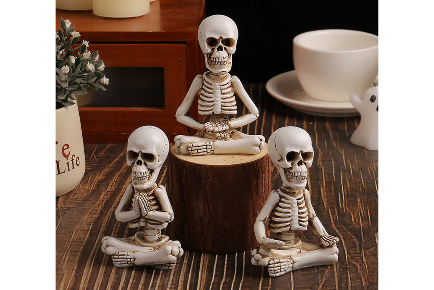 Meditating Skull Tabletop Ornament
