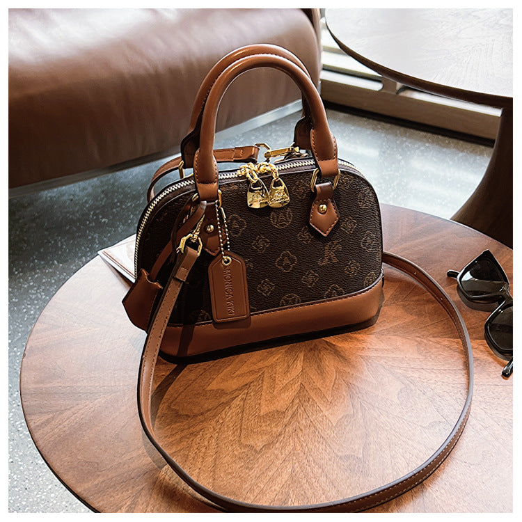 Monogram Letter Shell Bag